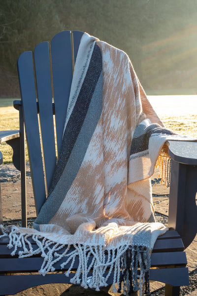 Recycled Denim and Linen Blanket