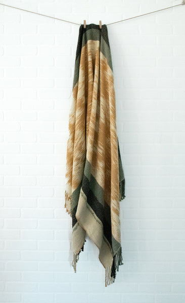 Recycled Denim and Linen Blanket